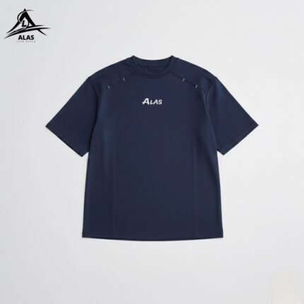 Oversized Stitch Line Tee- NAVY